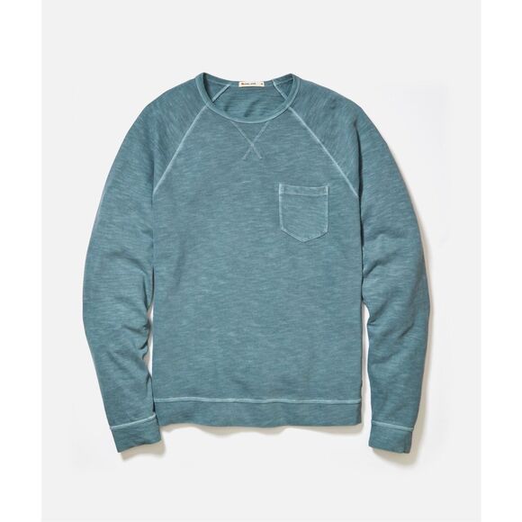 Marine Layer Mens Size Large Vintage Heavy Slub Raglan Cotton Pocket Crew Neck - Picture 11 of 12